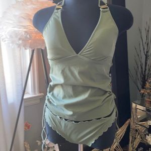 Olive green tankini